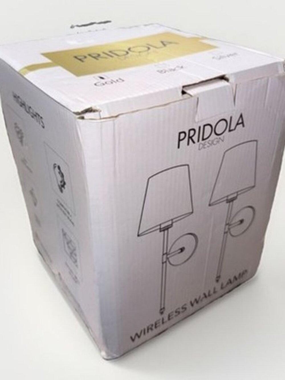 Pridola Design Wireless Wall Lamps Gold 2 Pack New In Box
